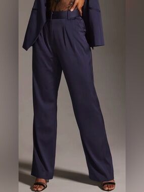 Favorite Daughter Navy Tapered Dress Trousers